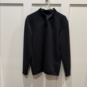 Under Armour Black Golf Long Sleeve Shirt Quarter Zip